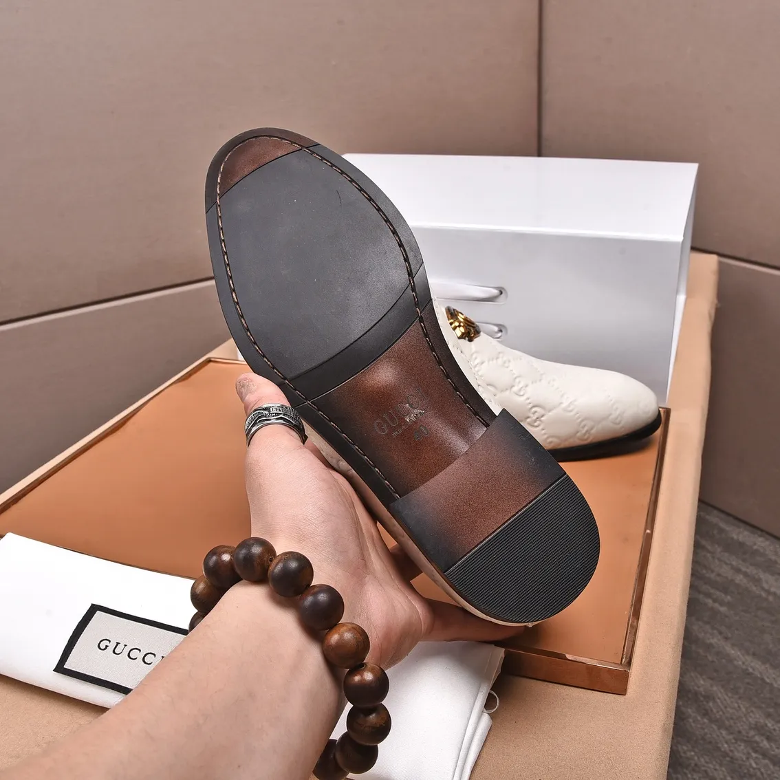 Men's shoes💰540📛📛Original (water-dyed cowhide) Gucci GUCCI official website formal shoes🌀 Italian🇮🇹imported cowhide➕top imported water-dyed cowhide lining💋Finely handmade original bottom, the real thing looks better when photographed in person Standard size 38-44